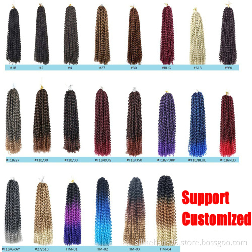18Inch pre Passion Twist Crochet Hair  Water Wave Crochet Braiding Hair Long Bohemian  Synthetics spring Natural  Crochet Hair